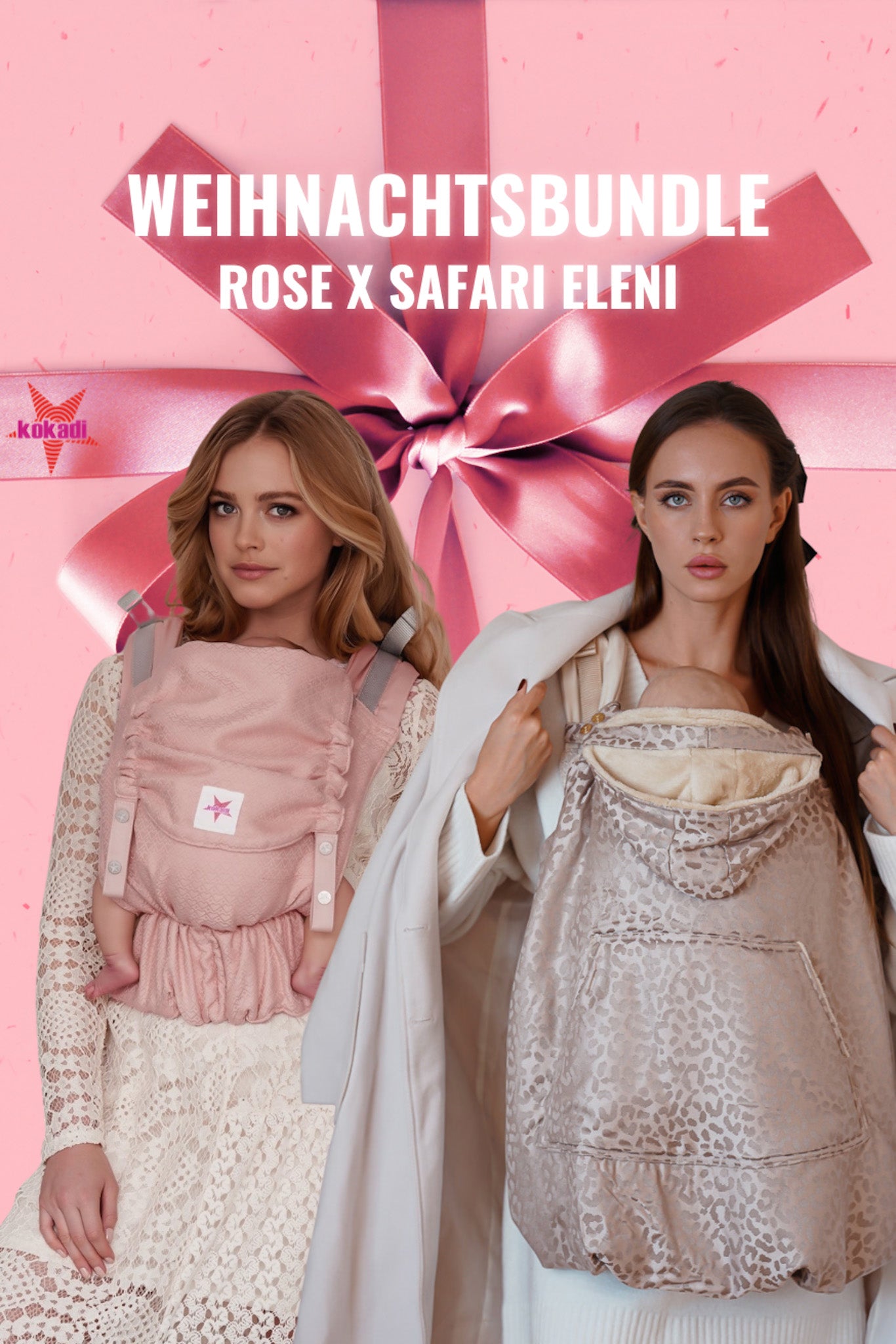 Bundle Tragcover Safari Eleni & Marsupio Flip Heart2heart rosé